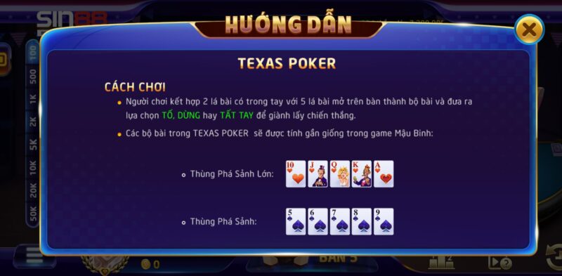 Lý do Texas Poker trở thành game bài đổi thưởng hấp dẫn tại Sin88